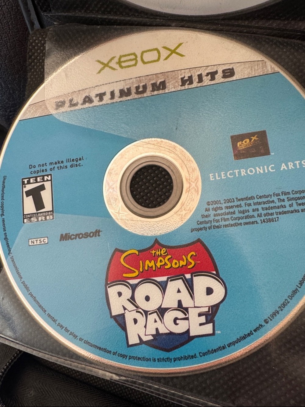 Simpsons Road Rage Xbox Platinum Hits Disc Only